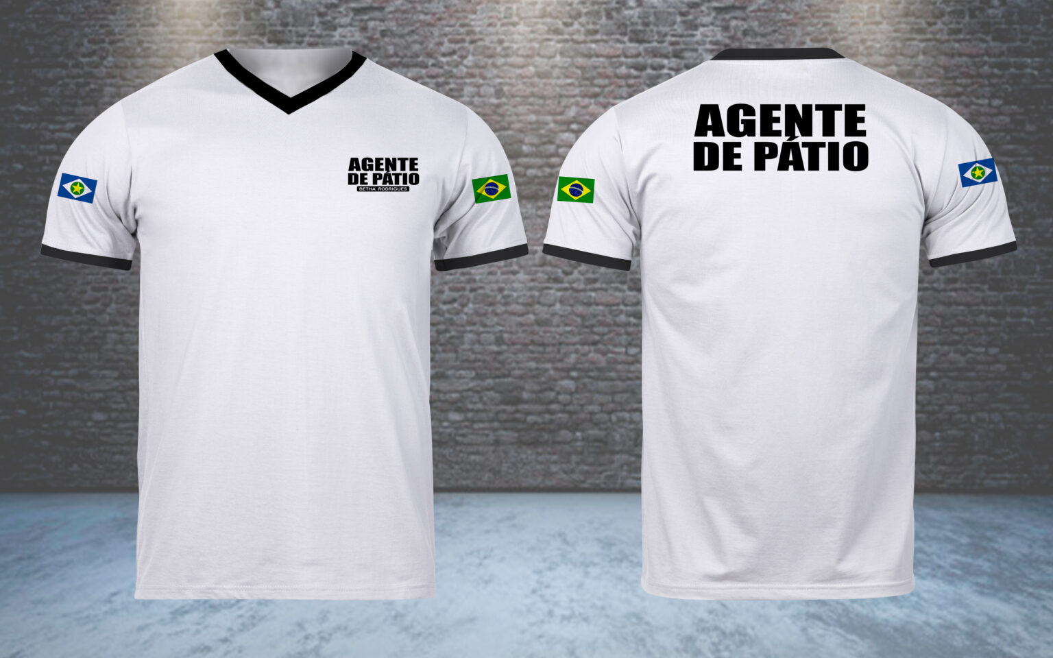 Grey t-shirt front and back mock-up template for your design.